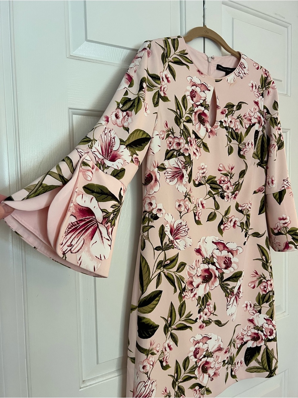 White House Black Market Pink Floral Dress Size 2 - Picture 3 of 11
